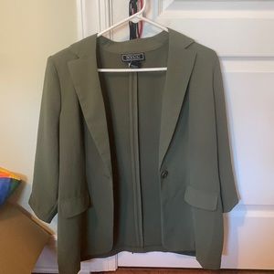 Green breezy overcoat